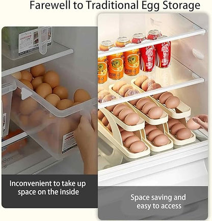 15 Egg Storage Box Rolling Design Space Saving