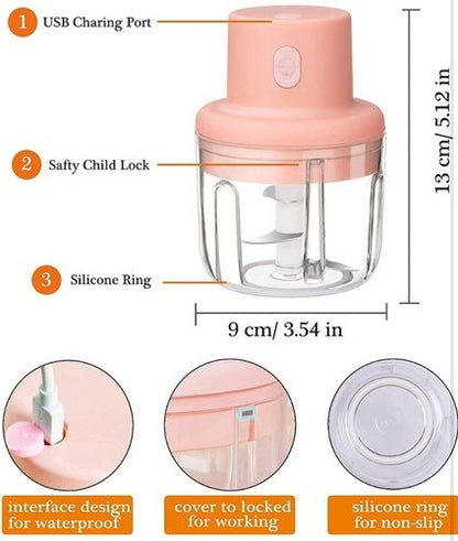 Mini Food Chopper Portable - Size 250ml