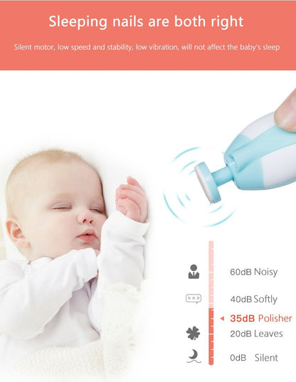 Electric Baby Nail Trimmer Set – Safe 6-in-1 Filer