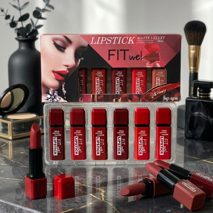 Fitme High Pigmented Velvet Matte Lipstick Set  | Shades of Red
