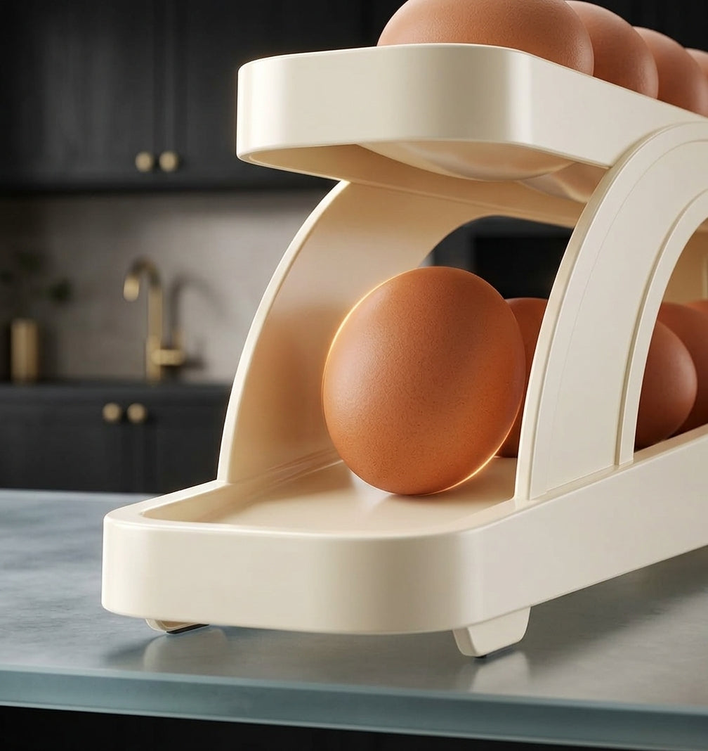 15 Egg Storage Box Rolling Design Space Saving
