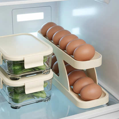 15 Egg Storage Box Rolling Design Space Saving