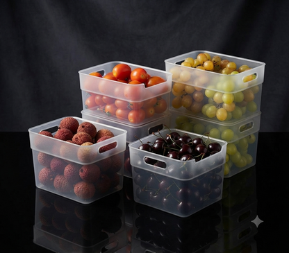Refrigerator Food Storage Box Set – 4 Pcs  (0.6L Each)