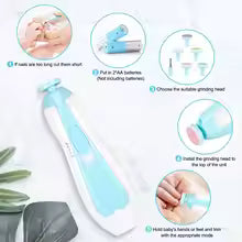 Electric Baby Nail Trimmer Set – Safe 6-in-1 Filer