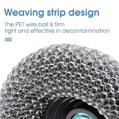Soap Dispensing Kitchen Scrubber Brush with Steel Wire Ball